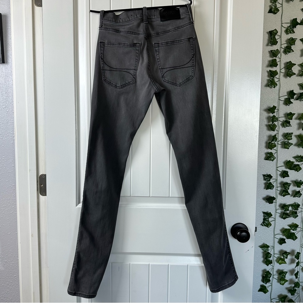 Hollister black button fly advanced stretch high waisted distressed skinny jeans - Picture 5 of 8